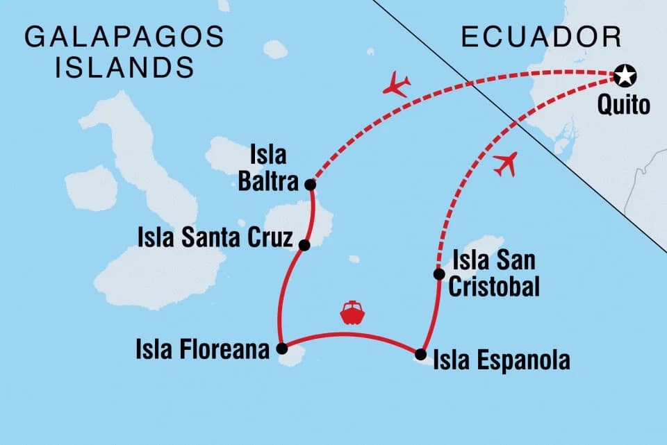 Itinerary route map
